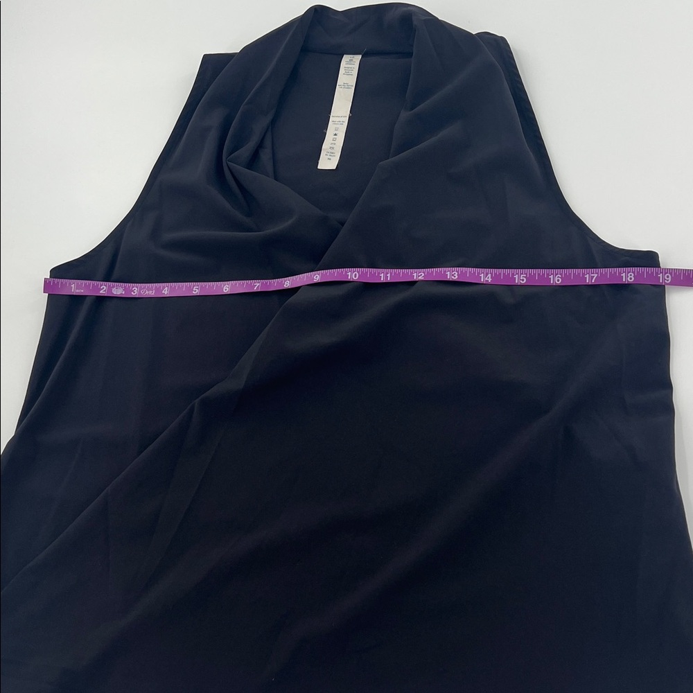 Lululemon Top Rollin’ with my om’ies Black Sleeveless Drape balletcore workout - Picture 6 of 8